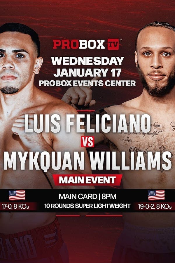 Luis Feliciano vs. Mykquan Williams poster