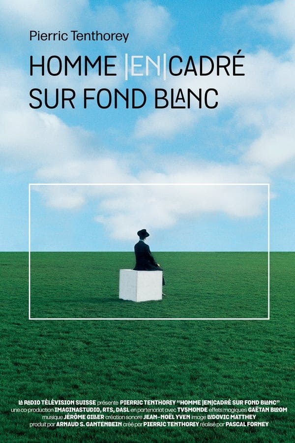 Homme Cadré sur Fond Blanc poster