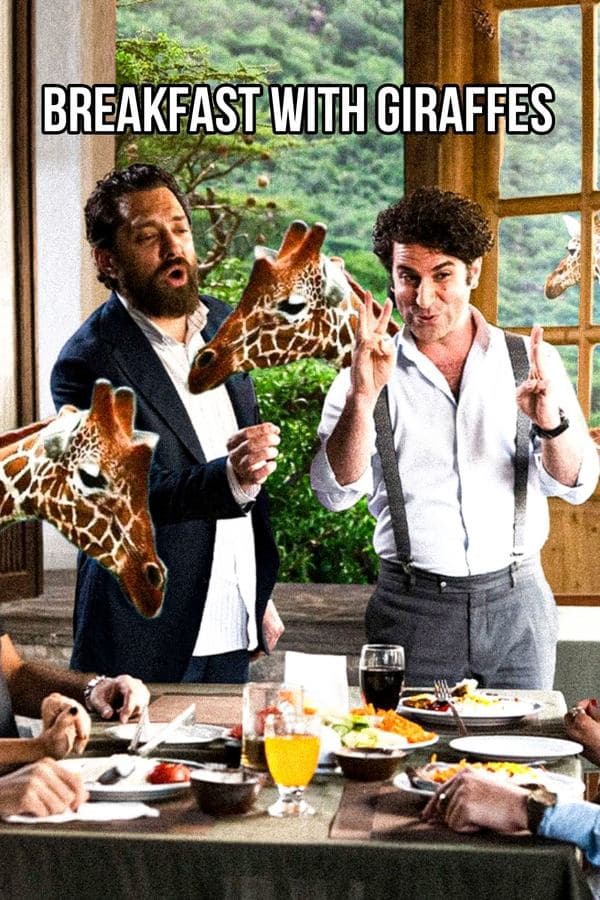 Breakfast with Giraffes poster